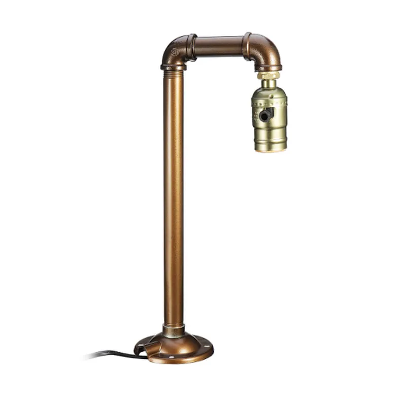 Water Pipe Industrial Table Lamp E27 Bulb Light Vintage Table Light Fixture Indoor Lighting Decoration