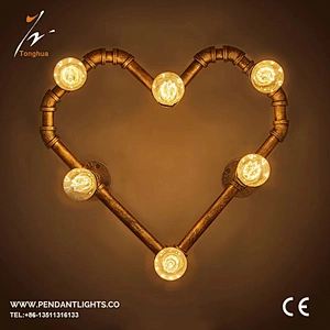 Iron retro vintage light antique loft water pipe lighting industrial wall lamp for restaurant decoration