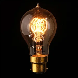 E27 B22 Base Edison Bulb A19 Loop Filament Bulb 25W 40W 60W