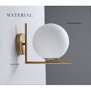 Tonghua New Nordic Morden Loft Glass Metal Wall Lamp with Warm Light in Hotel Corridor