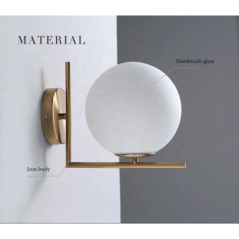 Tonghua New Nordic Morden Loft Glass Metal Wall Lamp with Warm Light in Hotel Corridor
