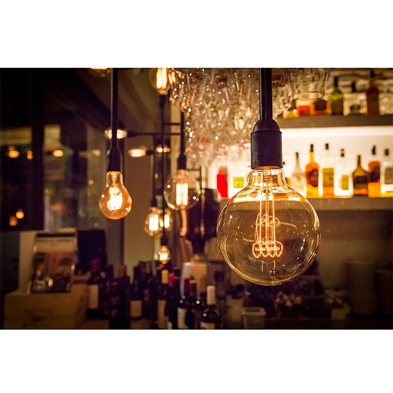 Ampoule Vintage Edison Bulb E27 220V 40W Lamp Bases G80 G125 ST64 G95 Tungsten Decor Retro Filament Luminary Lighting Bulb Light