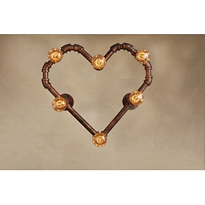 Iron retro vintage light antique loft water pipe lighting industrial wall lamp for restaurant decoration