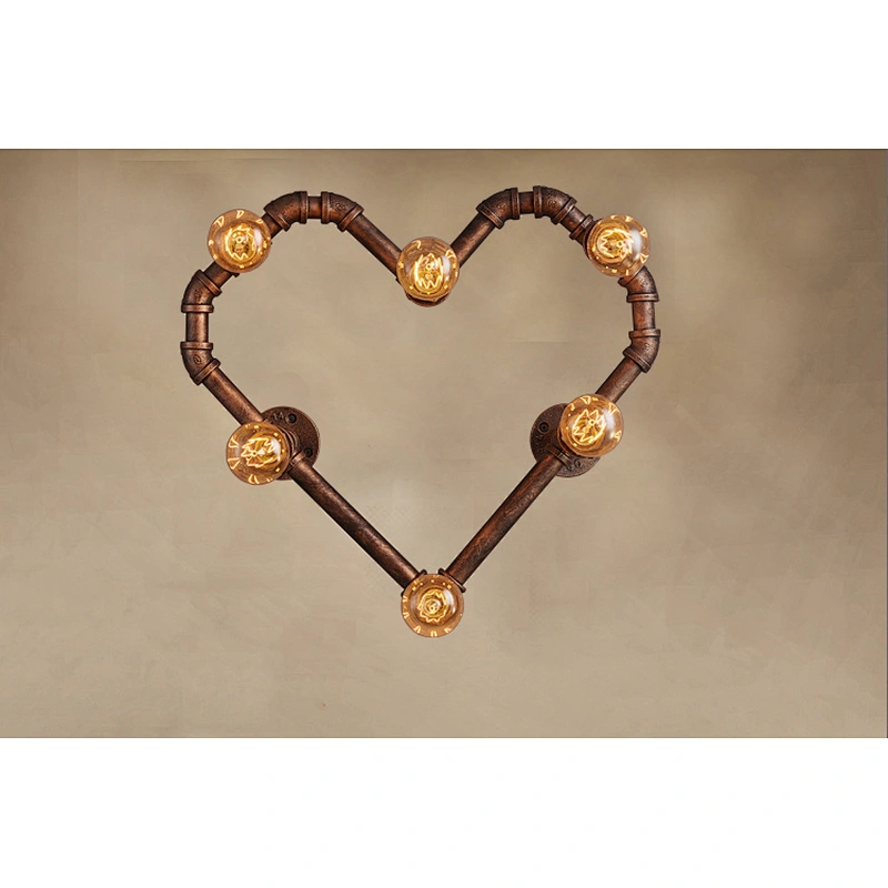 Iron retro vintage light antique loft water pipe lighting industrial wall lamp for restaurant decoration