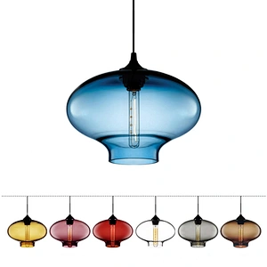 Modern Colorful Ball Chandeliers Indoor Lighting Lamps Hanging Hand Blown Glass Pendant Light
