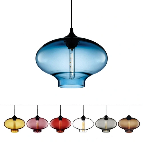 Modern Colorful Ball Chandeliers Indoor Lighting Lamps Hanging Hand Blown Glass Pendant Light