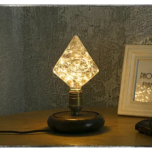 Home Decor Rhombus Dazzling LED Glass Covered Filament Light Chandelier Lamp