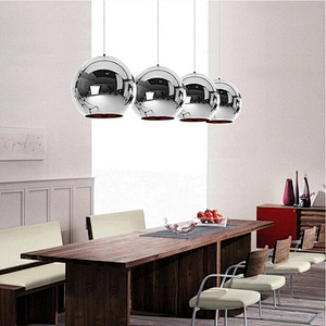 Globe Pendant Lights Copper Glass Mirror Ball Hanging Lamp Modern Lighting Fixtures Hanging Light