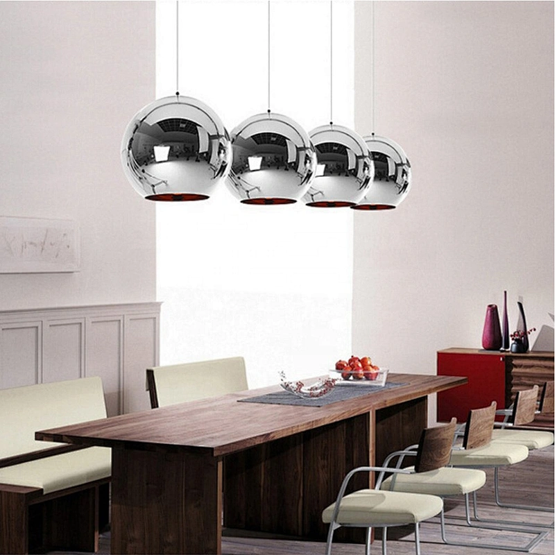 Globe Pendant Lights Copper Glass Mirror Ball Hanging Lamp Modern Lighting Fixtures Hanging Light