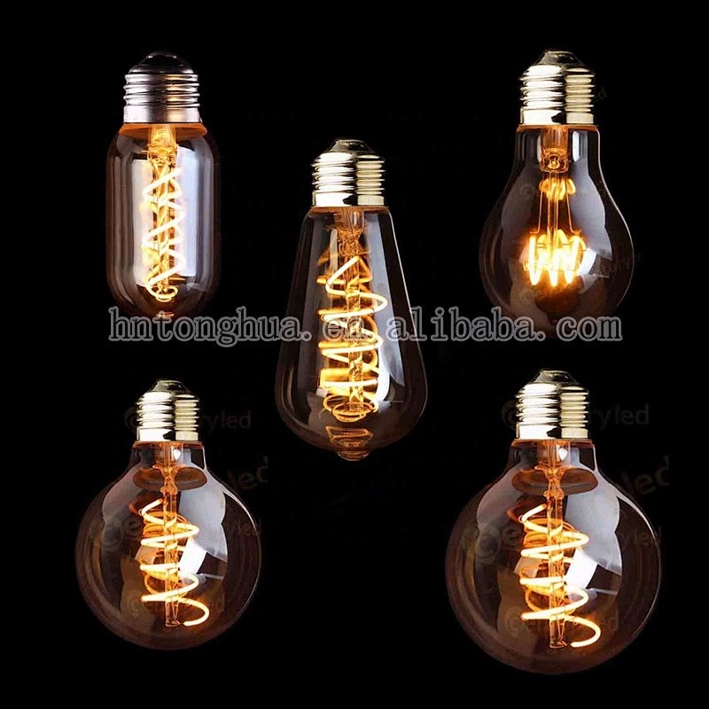 Vintage style light soft filament led bulb led edison light bulb E27 4w