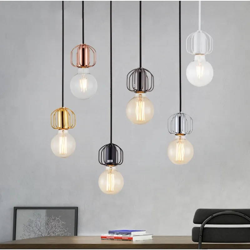 Vintage Pendant Light Metal Cage Pendant Lamp industriral hanglamp Fixture Luminaire lamp