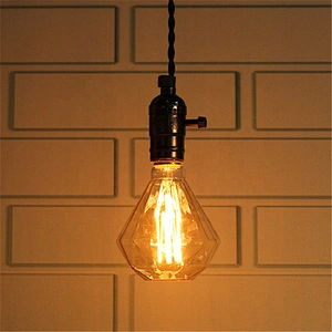 D95 Edison Diamond-shaped Ampoule Vintage Light Bulb E27 220V 40W Lampada Pendant Lights Incandescent Bulb Decor Retro Lamp
