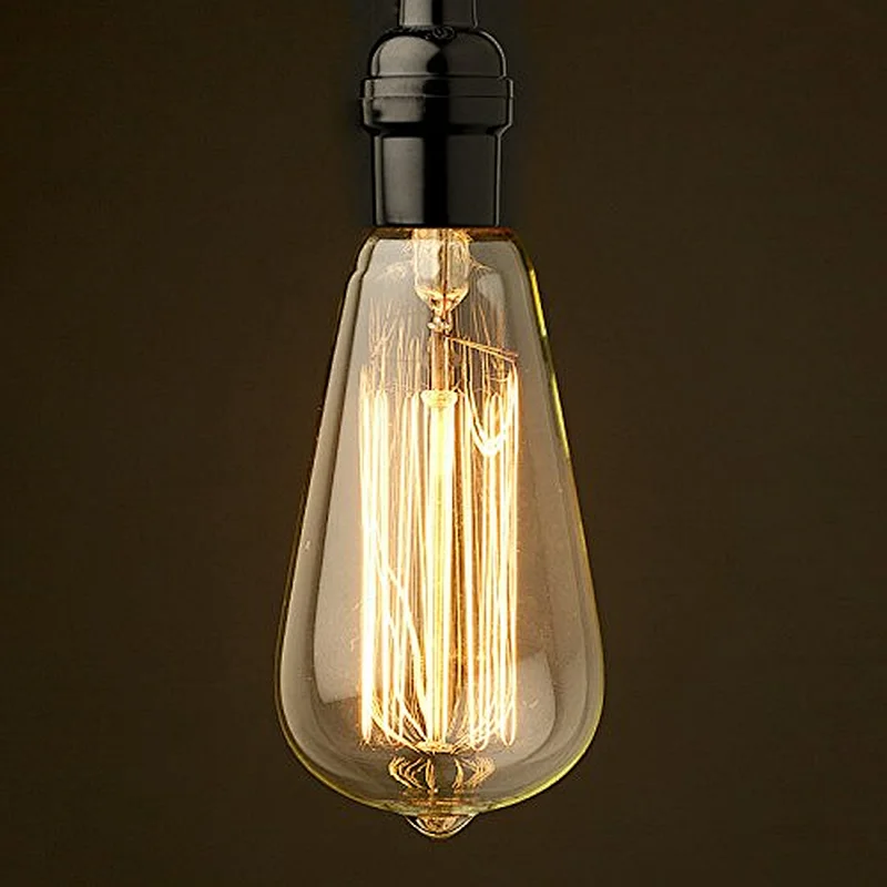 Vintage Retro Edison Bulb ST64 19AK Squirrel cage