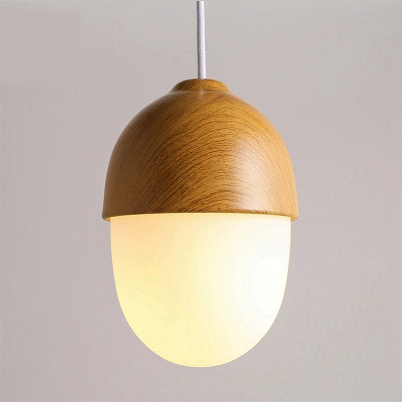Nordic Style Home Decorative Pendant Light Nut Egg Shaped Bar Cafe Bedroom Pendant Lamp Warm Light Fixture Modern E27