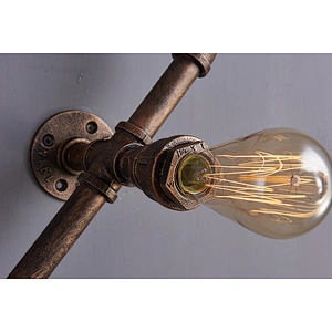 Iron retro vintage light antique loft water pipe lighting industrial wall lamp for restaurant decoration