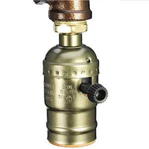 Water Pipe Industrial Table Lamp E27 Bulb Light Vintage Table Light Fixture Indoor Lighting Decoration