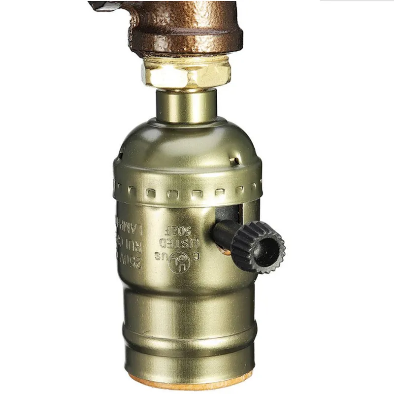 Water Pipe Industrial Table Lamp E27 Bulb Light Vintage Table Light Fixture Indoor Lighting Decoration