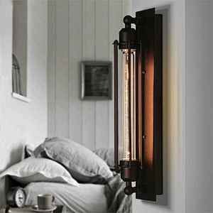 Industrial Wall Light Edison Vintage Wall Sconce Light Fixture Metal Cage Wall Mounted Besides Lamps