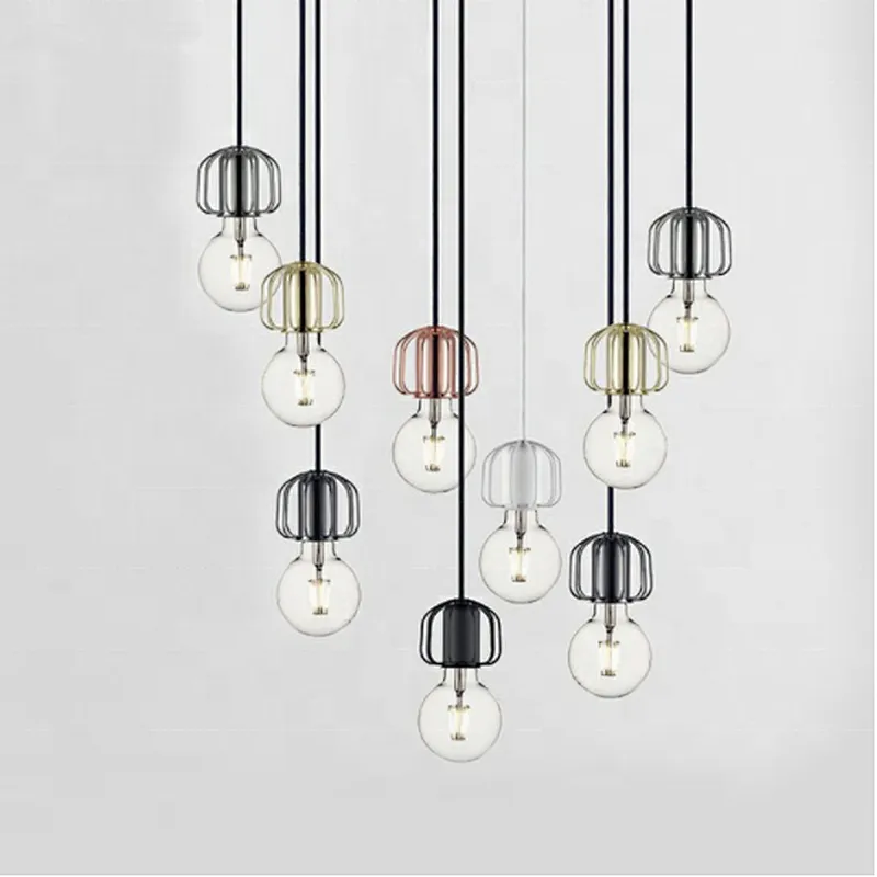 Vintage Pendant Light Metal Cage Pendant Lamp industriral hanglamp Fixture Luminaire lamp