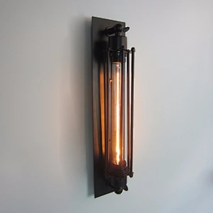 Industrial Wall Light Edison Vintage Wall Sconce Light Fixture Metal Cage Wall Mounted Besides Lamps