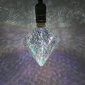 High quality 3D LED C125 E26, E27, B22 Base Vintage Filament Decorative Light Bulb