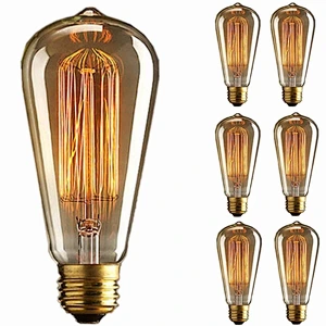 Vintage Retro Edison Bulb ST64 19AK Squirrel cage