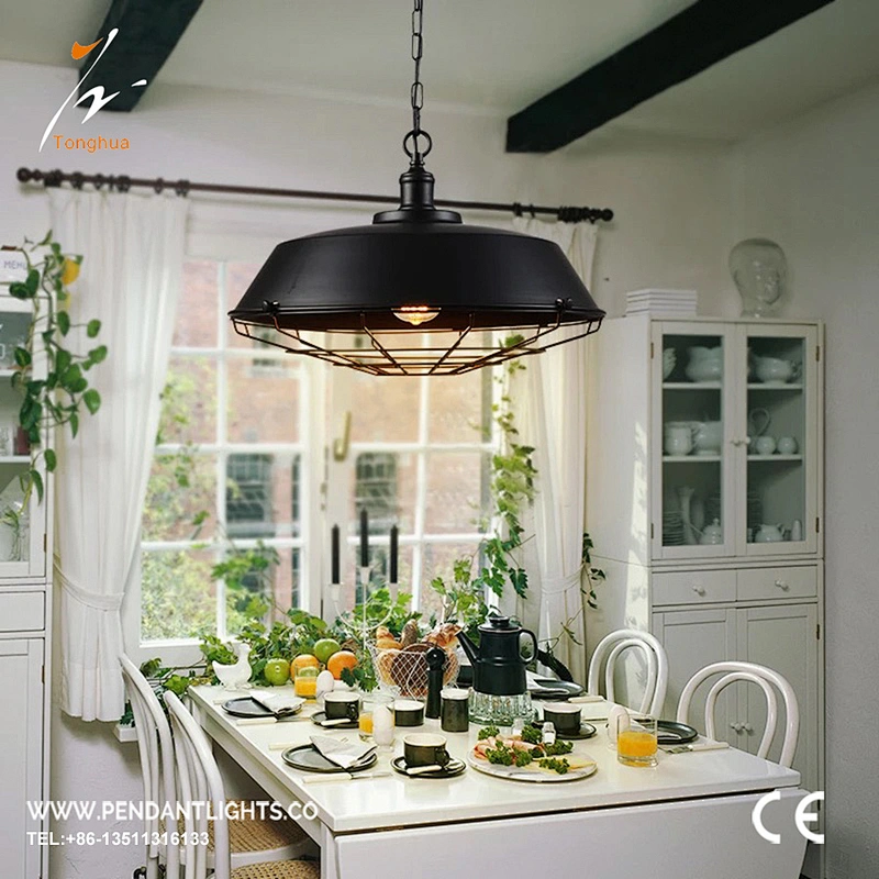 Vintage Industrial Style One-light Pendant With Rich Oil Rubbed Bronze Finish With High Lights