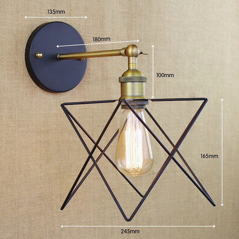 Art Design Vintage Wall Lamps E27 Edison Bulb Loft Lamps