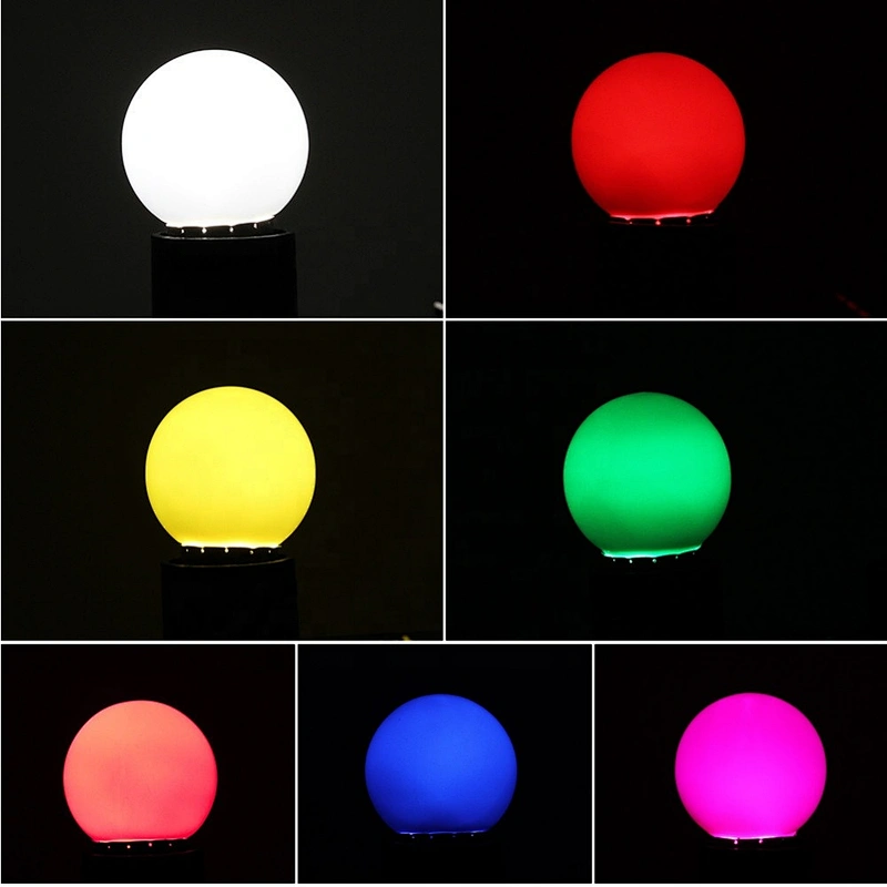 Colorful led bulb G45 globe bulb led decorative bubble plastic lamps