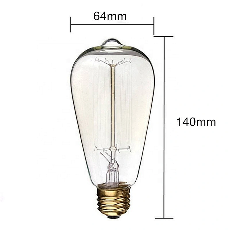 ST64 40w 60w Retro Edison Bulb E27 110v 220v Filament Vintage Light Bulbs