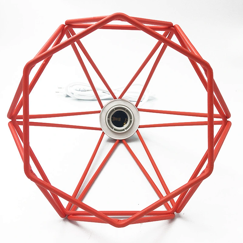 Widely Usage Poplar Pendant DIY Cord Set Orange Iron Diamond Cage E26 E27 Bakelite Lamp Holder 2*0.75mm Textile Cable Chandelier