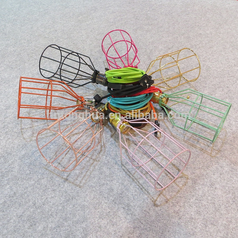 China Manufacturer DIY Cage Shade Vintage Pendant Light with Switch and Plug