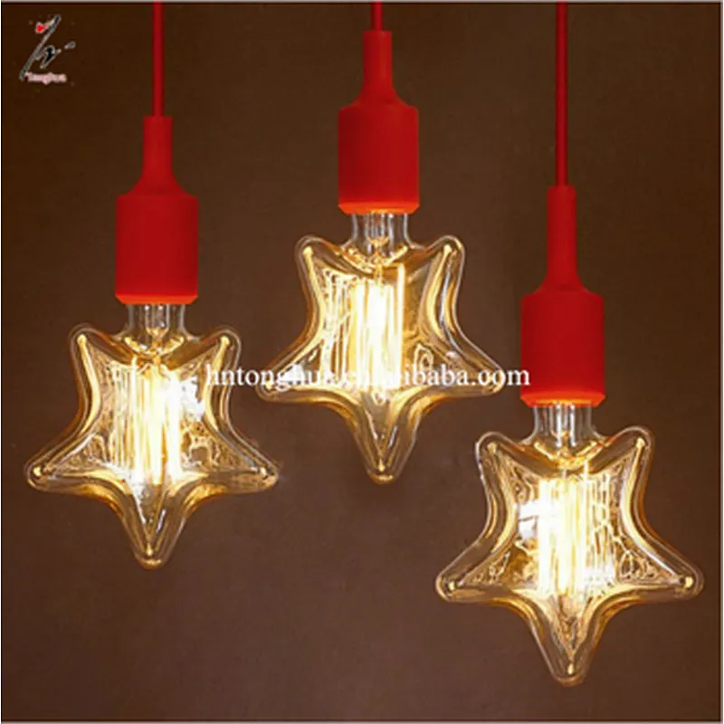Vintage Carbon Filament Edison Bulbs Star Room Lighting Simple Creative Dining Room