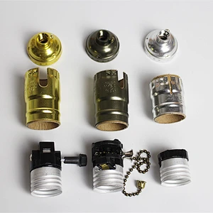 Vintage Silver Edison Lamp Socket E26/E27 Screw Bulb Base Aluminum Lamp Holder Industrial Retro Pendant Fittings