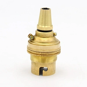 Vintage LED Pendant Lamp Edison Bulb Base B22 Brass Lamp Socket Reto Lighting Fixtures Antique Lamp Holder with Metal Cord Grip