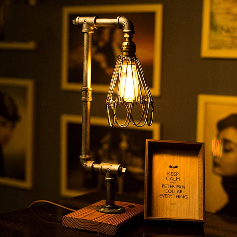 Loft Industrial Water Tube Light American Retro Creative Table lamp