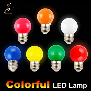 Colorful led bulb G45 globe bulb led decorative bubble plastic lamps