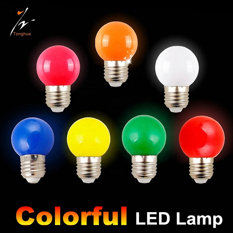 Colorful led bulb G45 globe bulb led decorative bubble plastic lamps
