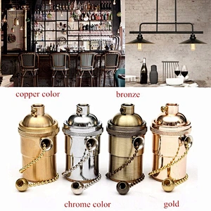 CE Certification High Quality E27 Brass Lamp Holder with Zipper Switch