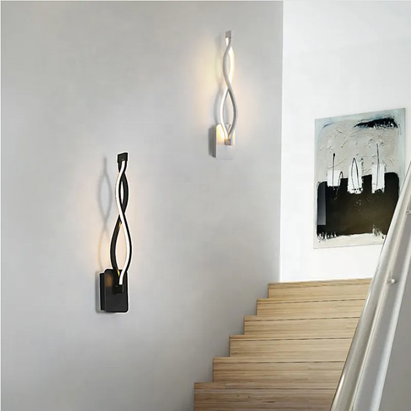 Minimalist Wall Lamps 16W AC85-265V LED Black White Lamp Lighting Decoration