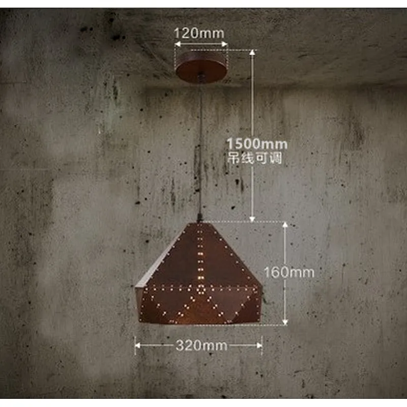 Vintage Cage Pendant Light Sconce Hanging Droplight Loft Industrial Hanging Lamp for Living Room