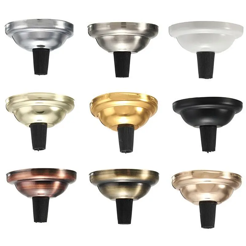 Vintage Hanging Light Ceiling Canopy Round Shade Metal Ceiling Rose