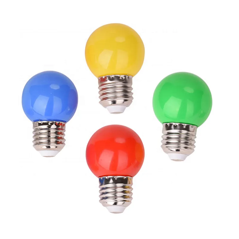 Colorful led bulb G45 globe bulb led decorative bubble plastic lamps