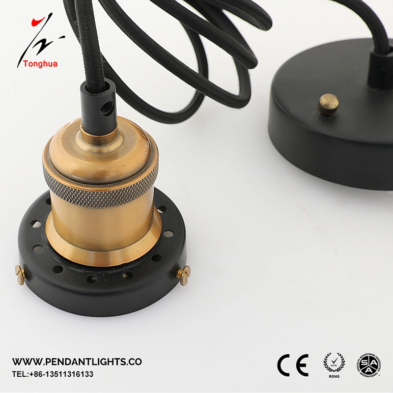 Tonghua Vintage Lighting Accessories Parts Hardware One Ring Die Casting Aluminum Pendant Lamp Holder e27