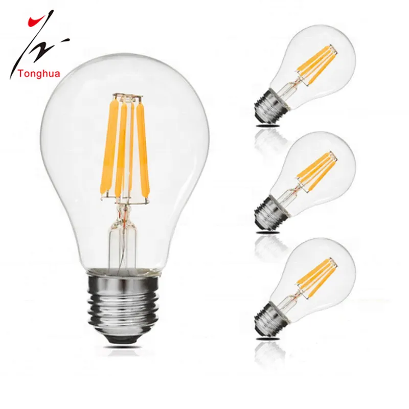 Led Filament Light Bulbs  A19 Edison Led Bulb Energy E27 Base For Pendant Light Source