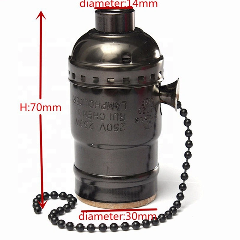 Wholesale Bargain Price Aluminum Shell Bulb Light Screw Socket E26/E27 Zipper Switch Lamps Base