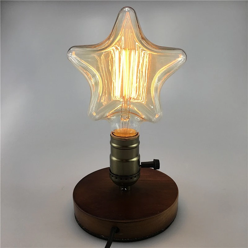 Vintage Carbon Filament Edison Bulbs Star Room Lighting Simple Creative Dining Room
