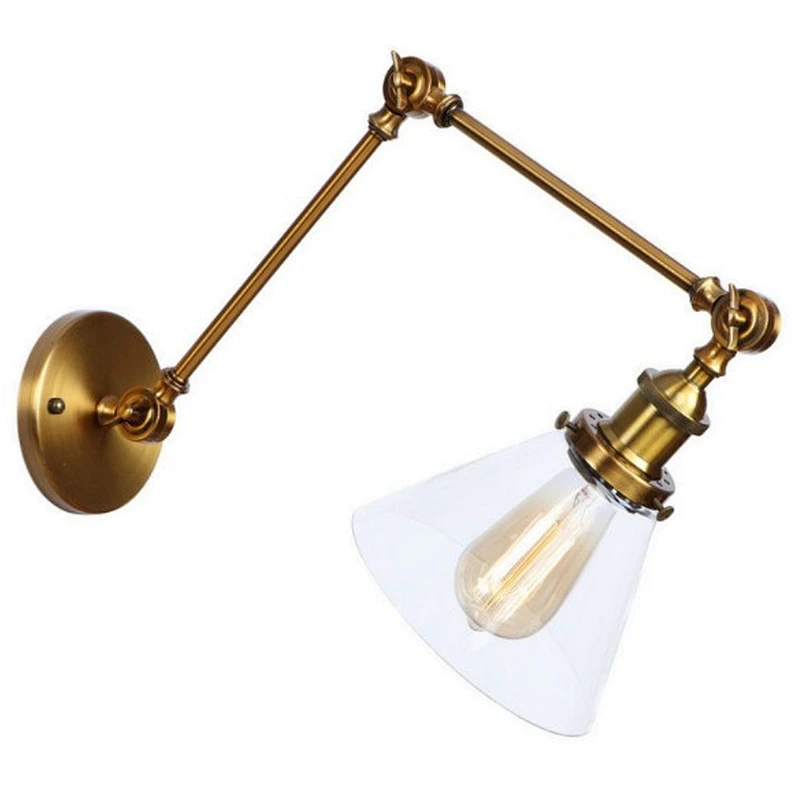 Designers Mediterranean Country Vintage Glass Wall Lamps Restaurant Coffee Decoration Wall Lamp