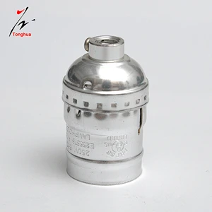 Vintage Silver Edison Lamp Socket E26/E27 Screw Bulb Base Aluminum Lamp Holder Industrial Retro Pendant Fittings