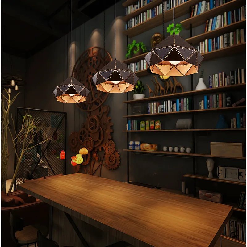 Vintage Cage Pendant Light Sconce Hanging Droplight Loft Industrial Hanging Lamp for Living Room